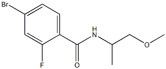4-bromo-2-fluoro-N-(2-methoxy-1-methylethyl)benzamide Structure