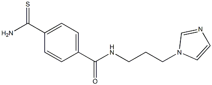 4-carbamothioyl-N-[3-(1H-imidazol-1-yl)propyl]benzamide Struktur