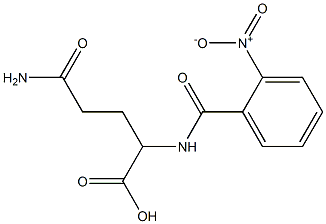 4-carbamoyl-2-[(2-nitrophenyl)formamido]butanoic acid Struktur