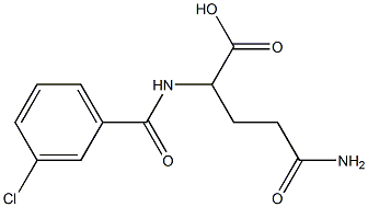 4-carbamoyl-2-[(3-chlorophenyl)formamido]butanoic acid Struktur