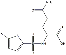 4-carbamoyl-2-[(5-methylthiophene-2-)sulfonamido]butanoic acid Struktur