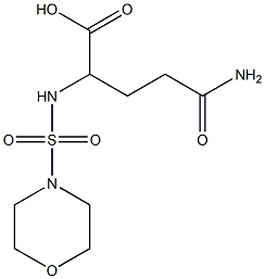 4-carbamoyl-2-[(morpholine-4-sulfonyl)amino]butanoic acid Struktur