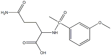 4-carbamoyl-2-[1-(3-methoxyphenyl)acetamido]butanoic acid Struktur