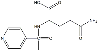 4-carbamoyl-2-[1-(pyridin-4-yl)acetamido]butanoic acid Structure