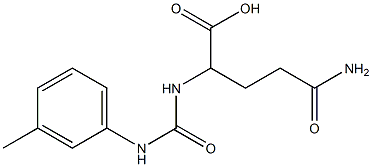 4-carbamoyl-2-{[(3-methylphenyl)carbamoyl]amino}butanoic acid Structure