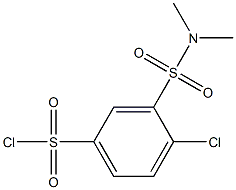 4-chloro-3-(dimethylsulfamoyl)benzene-1-sulfonyl chloride Structure