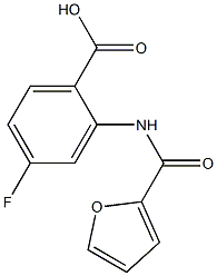 4-fluoro-2-(2-furoylamino)benzoic acid Structure