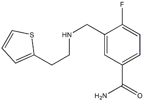 4-fluoro-3-({[2-(thiophen-2-yl)ethyl]amino}methyl)benzamide