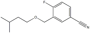 4-fluoro-3-[(3-methylbutoxy)methyl]benzonitrile Struktur