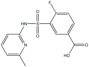 4-fluoro-3-[(6-methylpyridin-2-yl)sulfamoyl]benzoic acid Struktur