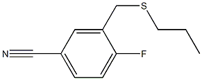 4-fluoro-3-[(propylsulfanyl)methyl]benzonitrile Structure