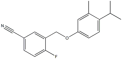 4-fluoro-3-[3-methyl-4-(propan-2-yl)phenoxymethyl]benzonitrile