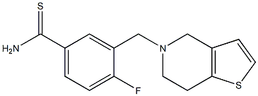 4-fluoro-3-{4H,5H,6H,7H-thieno[3,2-c]pyridin-5-ylmethyl}benzene-1-carbothioamide