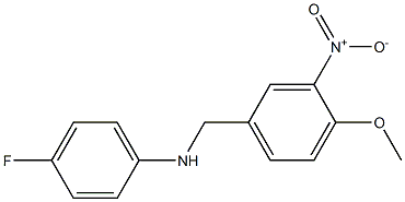 4-fluoro-N-[(4-methoxy-3-nitrophenyl)methyl]aniline Structure