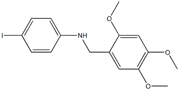 4-iodo-N-[(2,4,5-trimethoxyphenyl)methyl]aniline Structure