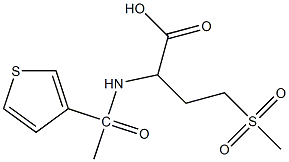 4-methanesulfonyl-2-[1-(thiophen-3-yl)acetamido]butanoic acid 结构式