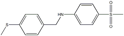 4-methanesulfonyl-N-{[4-(methylsulfanyl)phenyl]methyl}aniline Struktur