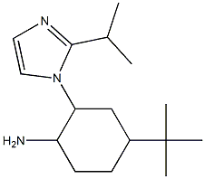 4-tert-butyl-2-[2-(propan-2-yl)-1H-imidazol-1-yl]cyclohexan-1-amine Struktur