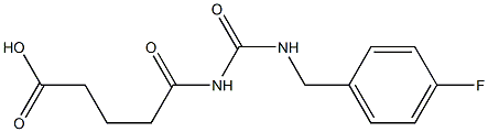 5-({[(4-fluorophenyl)methyl]carbamoyl}amino)-5-oxopentanoic acid Struktur