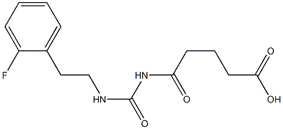 5-({[2-(2-fluorophenyl)ethyl]carbamoyl}amino)-5-oxopentanoic acid Structure