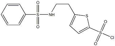 5-(2-benzenesulfonamidoethyl)thiophene-2-sulfonyl chloride