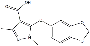 5-(2H-1,3-benzodioxol-5-yloxy)-1,3-dimethyl-1H-pyrazole-4-carboxylic acid