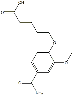 5-(4-carbamoyl-2-methoxyphenoxy)pentanoic acid Structure