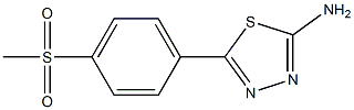 5-(4-methanesulfonylphenyl)-1,3,4-thiadiazol-2-amine Struktur