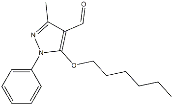 5-(hexyloxy)-3-methyl-1-phenyl-1H-pyrazole-4-carbaldehyde 结构式