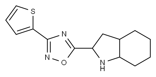 5-(octahydro-1H-indol-2-yl)-3-(thiophen-2-yl)-1,2,4-oxadiazole