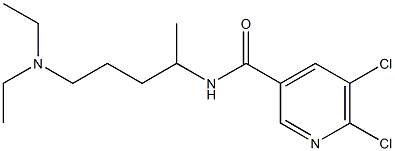 5,6-dichloro-N-[5-(diethylamino)pentan-2-yl]pyridine-3-carboxamide Structure