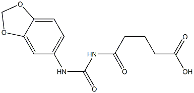 5-[(2H-1,3-benzodioxol-5-ylcarbamoyl)amino]-5-oxopentanoic acid Struktur