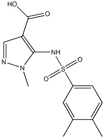 5-[(3,4-dimethylbenzene)sulfonamido]-1-methyl-1H-pyrazole-4-carboxylic acid Structure