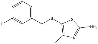 5-[(3-fluorobenzyl)thio]-4-methyl-1,3-thiazol-2-amine|