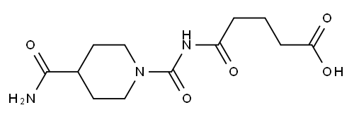 5-[(4-carbamoylpiperidin-1-yl)carbonylamino]-5-oxopentanoic acid