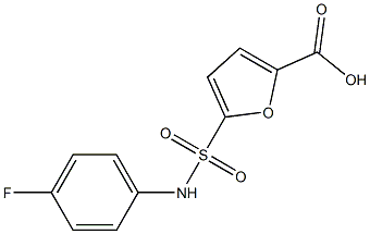 5-[(4-fluorophenyl)sulfamoyl]furan-2-carboxylic acid Struktur