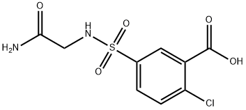 5-[(carbamoylmethyl)sulfamoyl]-2-chlorobenzoic acid, 1040335-21-4, 结构式