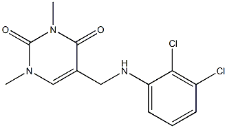 5-{[(2,3-dichlorophenyl)amino]methyl}-1,3-dimethyl-1,2,3,4-tetrahydropyrimidine-2,4-dione Structure