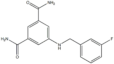 5-{[(3-fluorophenyl)methyl]amino}benzene-1,3-dicarboxamide Struktur