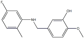 5-{[(5-fluoro-2-methylphenyl)amino]methyl}-2-methoxyphenol Struktur