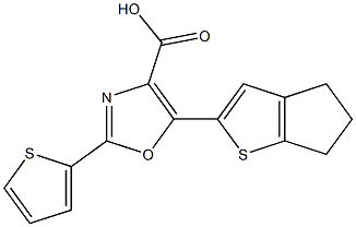 5-{4H,5H,6H-cyclopenta[b]thiophen-2-yl}-2-(thiophen-2-yl)-1,3-oxazole-4-carboxylic acid|