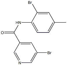 5-bromo-N-(2-bromo-4-methylphenyl)pyridine-3-carboxamide Structure
