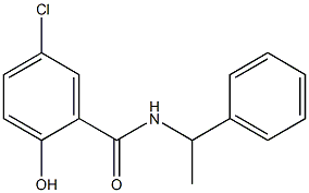 5-chloro-2-hydroxy-N-(1-phenylethyl)benzamide Struktur