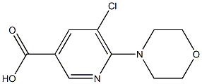 5-chloro-6-(morpholin-4-yl)pyridine-3-carboxylic acid Structure