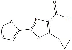 5-cyclopropyl-2-(thiophen-2-yl)-1,3-oxazole-4-carboxylic acid Structure