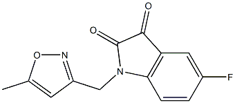 5-fluoro-1-[(5-methyl-1,2-oxazol-3-yl)methyl]-2,3-dihydro-1H-indole-2,3-dione|