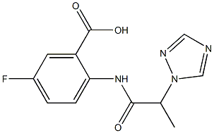 5-fluoro-2-[2-(1H-1,2,4-triazol-1-yl)propanamido]benzoic acid Struktur