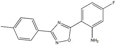 5-fluoro-2-[3-(4-methylphenyl)-1,2,4-oxadiazol-5-yl]aniline 化学構造式