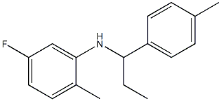 5-fluoro-2-methyl-N-[1-(4-methylphenyl)propyl]aniline Structure