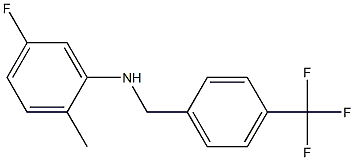 5-fluoro-2-methyl-N-{[4-(trifluoromethyl)phenyl]methyl}aniline Structure